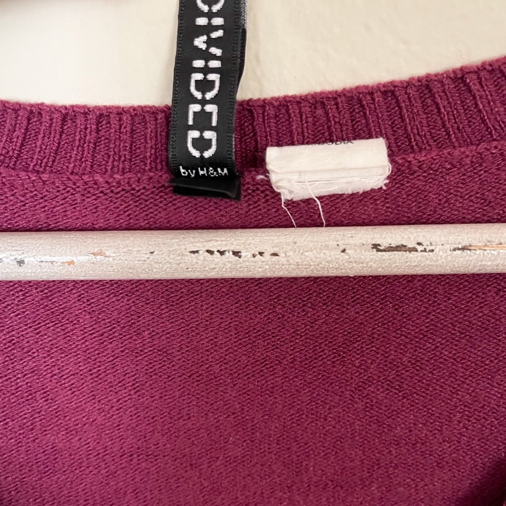 H&M Crop Purple Pink Long Sleeves Layering Top / Jacket - Picture 7 of 11